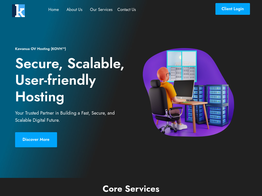 Kawanua OV Hosting screenshot